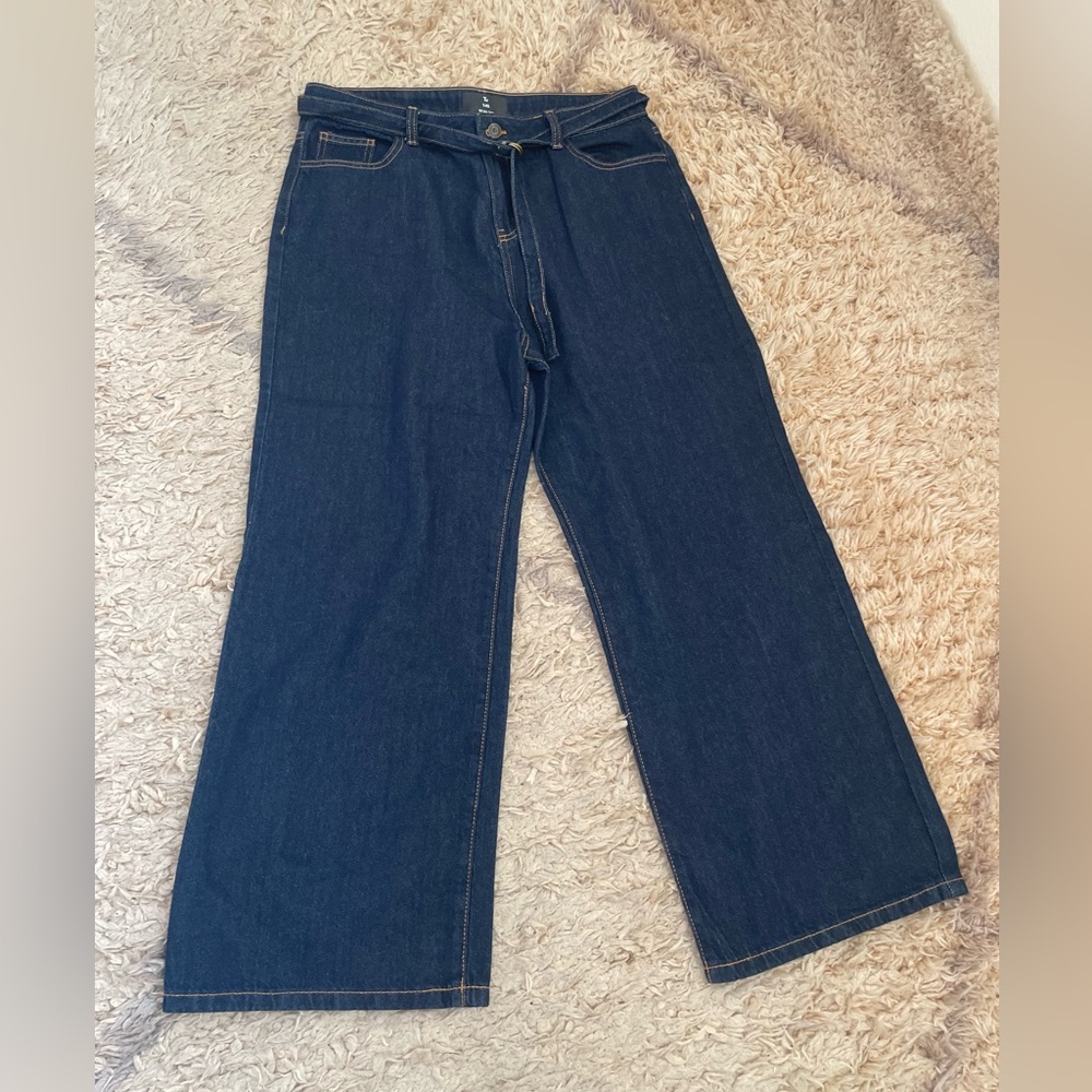 New Classic Blue Wide-Leg Women Jeans